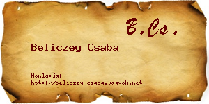 Beliczey Csaba névjegykártya